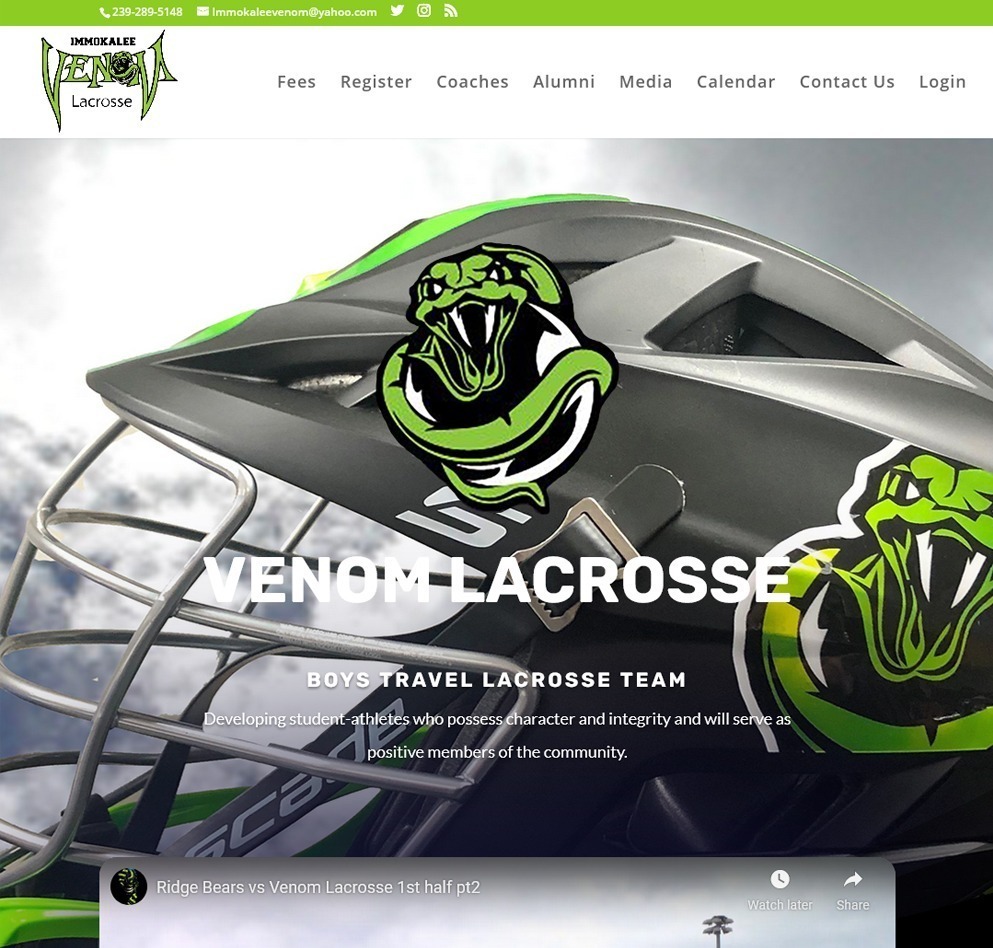 Venom lacrosse website